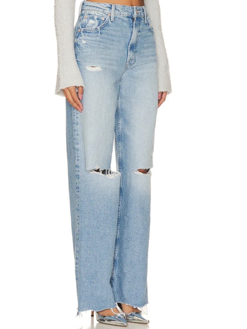 MOTHER High Waisted Spinner Zip Heel Jeans Size 27 - Picture 3 of 14